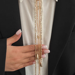Elegant Chain Drop Collar Accessory