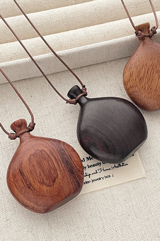 Elegant Wooden Pendant Necklace