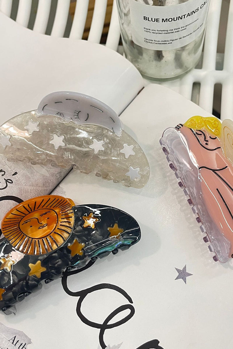Sun and Stars Hair Clip