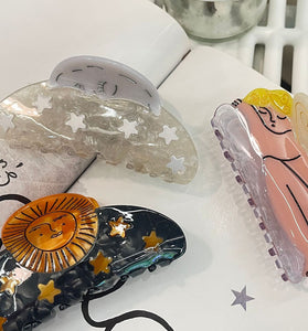 Sun and Stars Hair Clip
