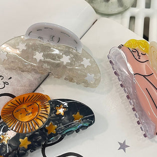 Sun and Stars Hair Clip