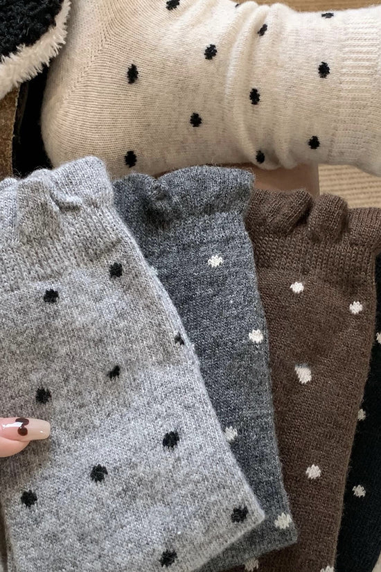 Polka Dot Cozy Knit Socks