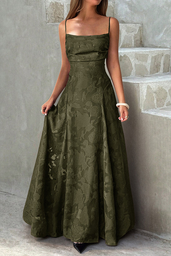 Elegant Floral Sleeveless Maxi Dress