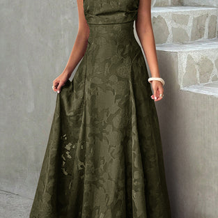 Elegant Floral Sleeveless Maxi Dress