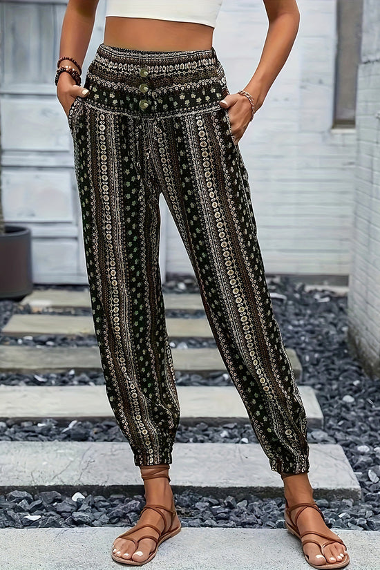 Boho Stripe Casual Pants