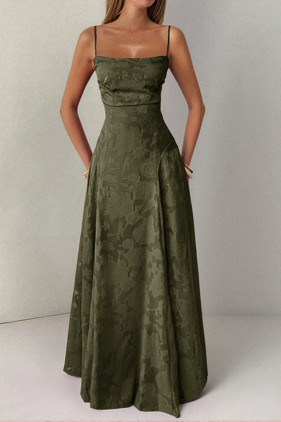 Elegant Floral Sleeveless Maxi Dress