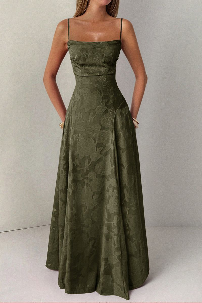 Elegant Floral Sleeveless Maxi Dress