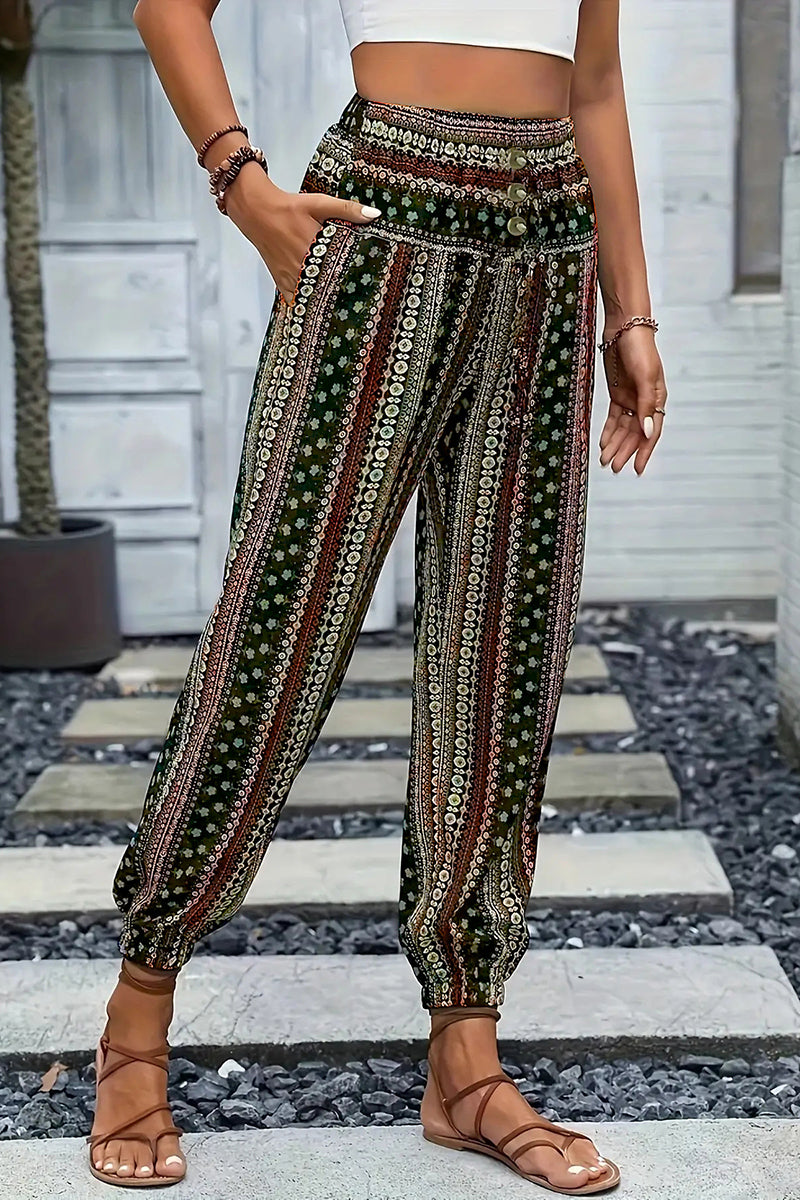 Boho Stripe Casual Pants