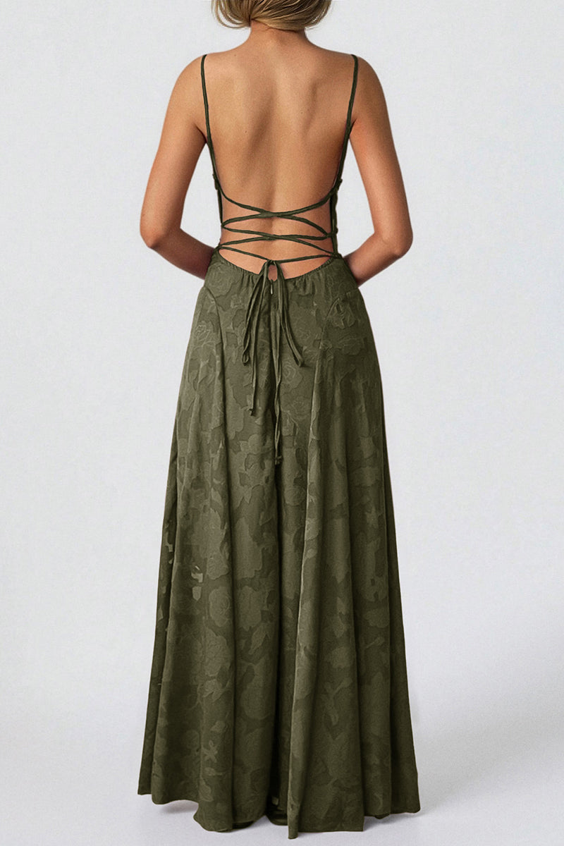 Elegant Floral Sleeveless Maxi Dress