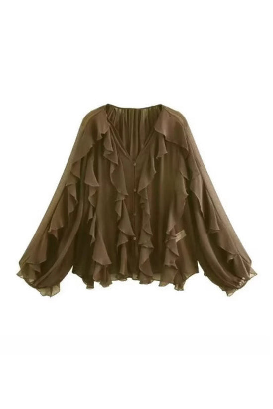 Ruffled Layered Blouse