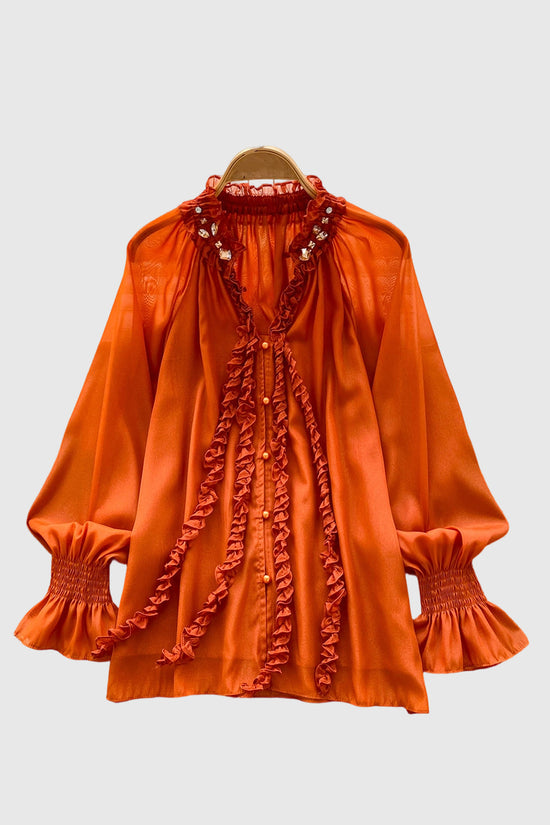 Elegant Ruffle Embellished Blouse
