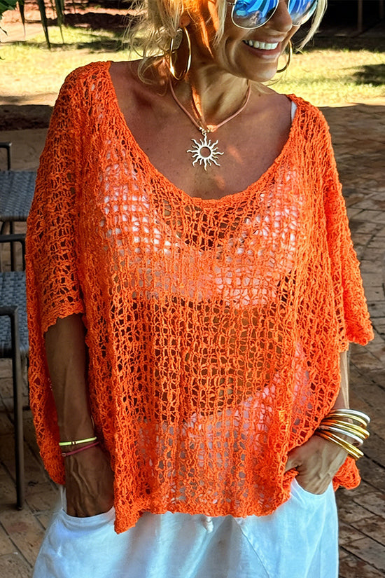 Open-Knit Loose Cover-Up