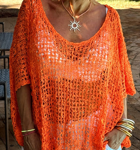 Open-Knit Loose Cover-Up