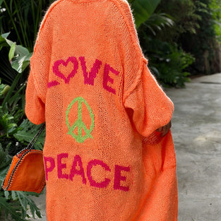 Love & Peace Statement Cardigan
