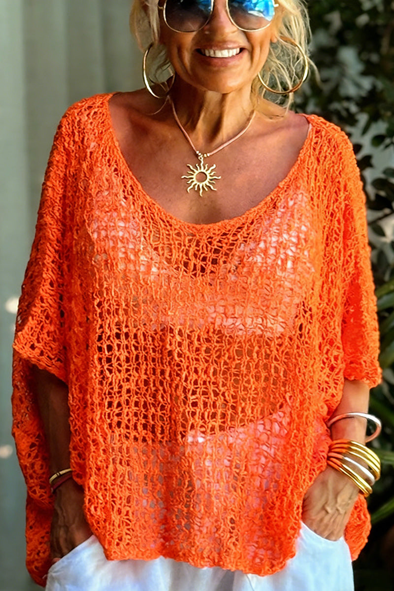 Open-Knit Loose Cover-Up