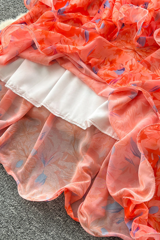 Floral Layered Midi Skirt