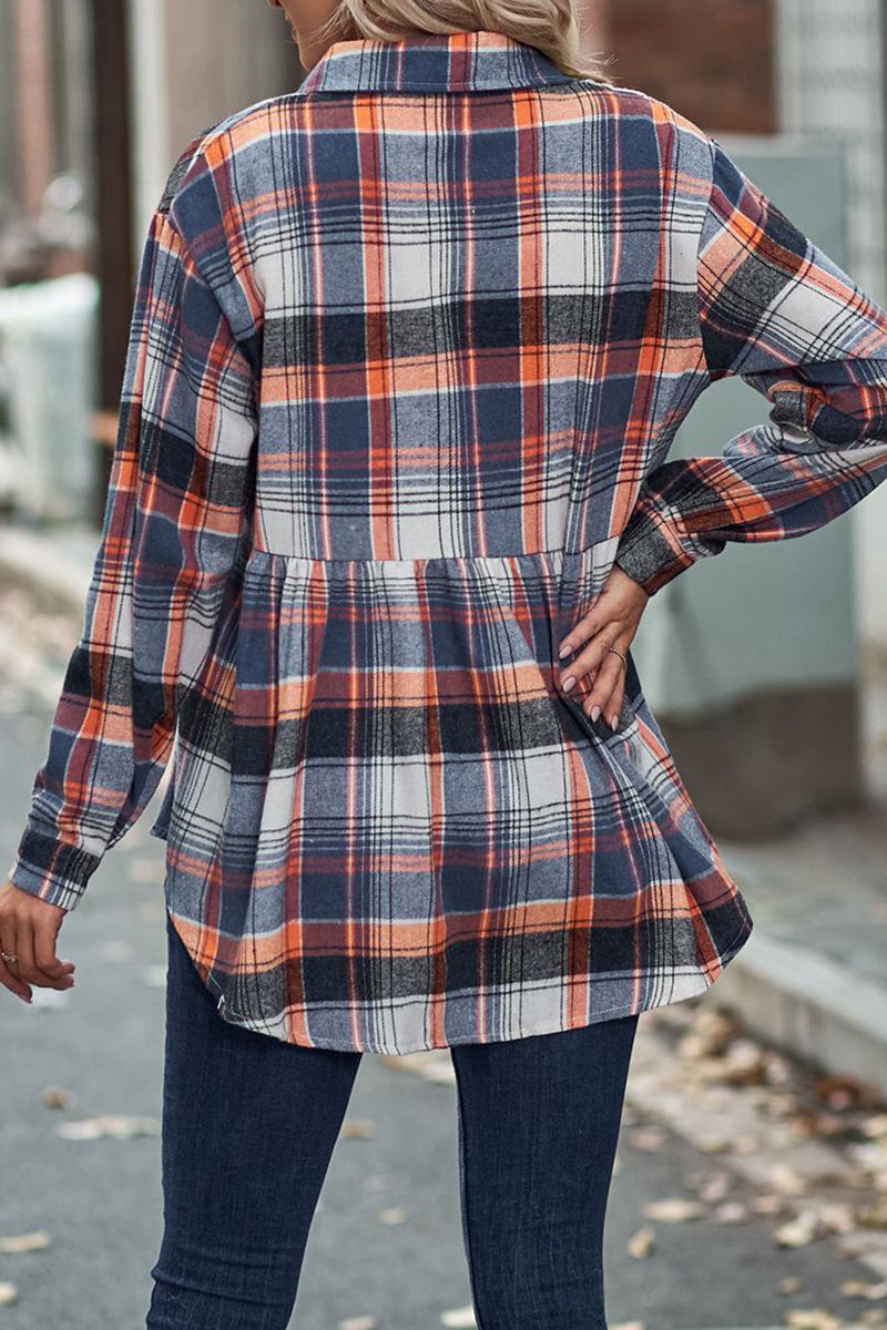Relaxed Fit Plaid Button-Up Shirt