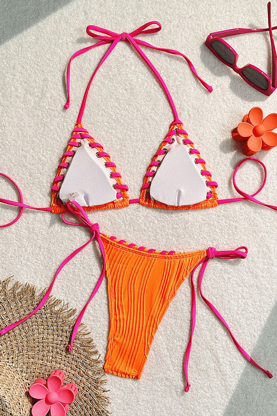 Strappy Ruched Bikini Set