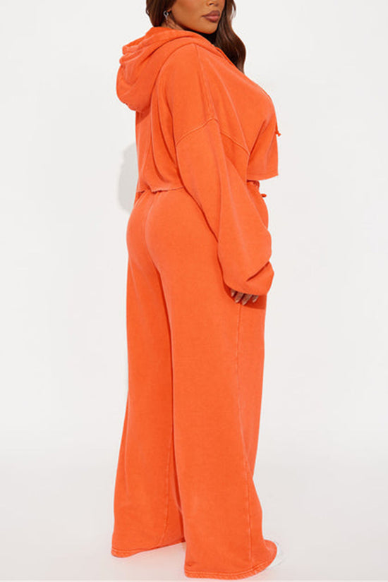 Sporty Zip Hoodie and Jogger Set