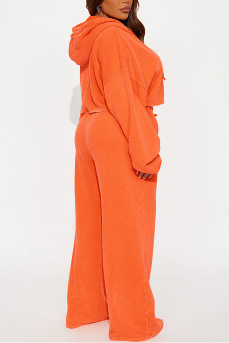 Sporty Zip Hoodie and Jogger Set