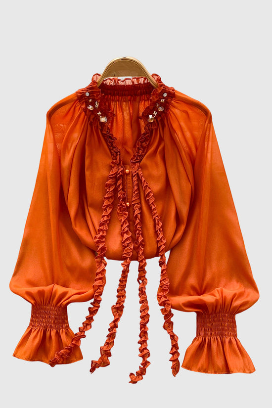 Elegant Ruffle Embellished Blouse
