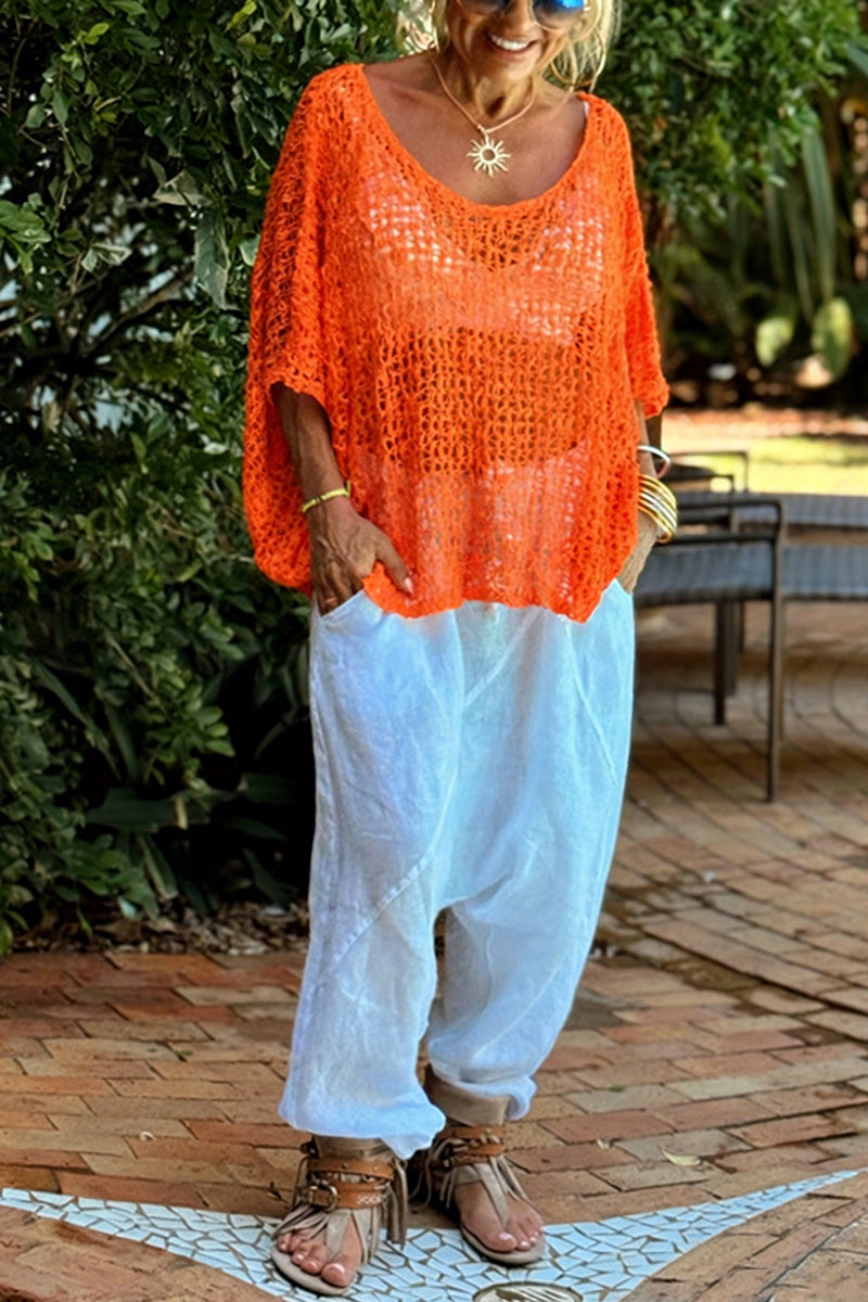 Open-Knit Loose Cover-Up