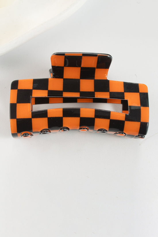 Checkered Pattern Hair Claw Clip