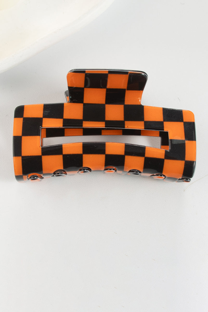 Checkered Pattern Hair Claw Clip