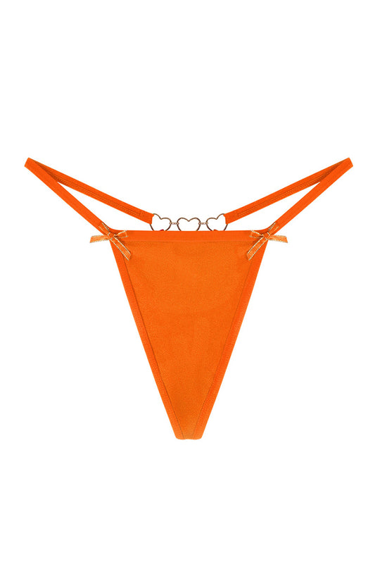 Strappy Heart Detail Thong Panties