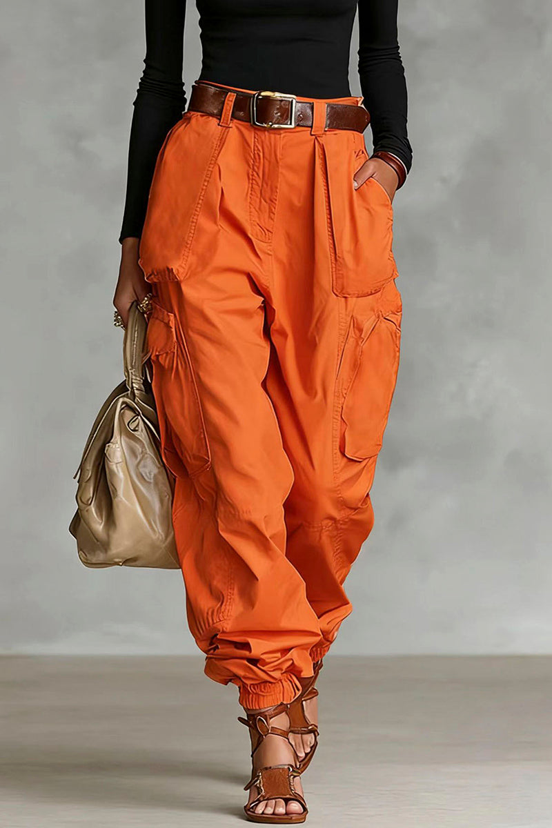 High-Waist Relaxed Cargo Pants