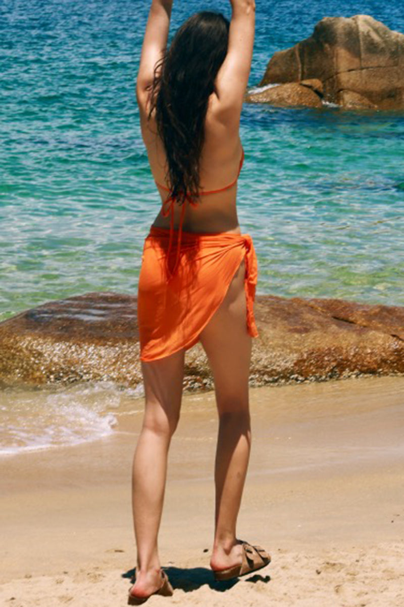 Triangle Bikini and Matching Beach Sarong