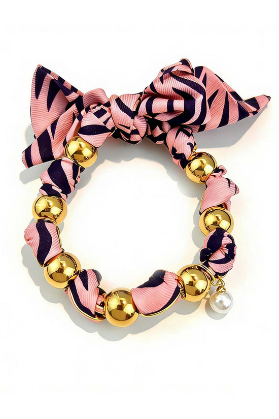 Elegant Bow and Bead Bracelet