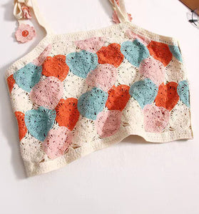 Colorful Crochet Patchwork Tank Top