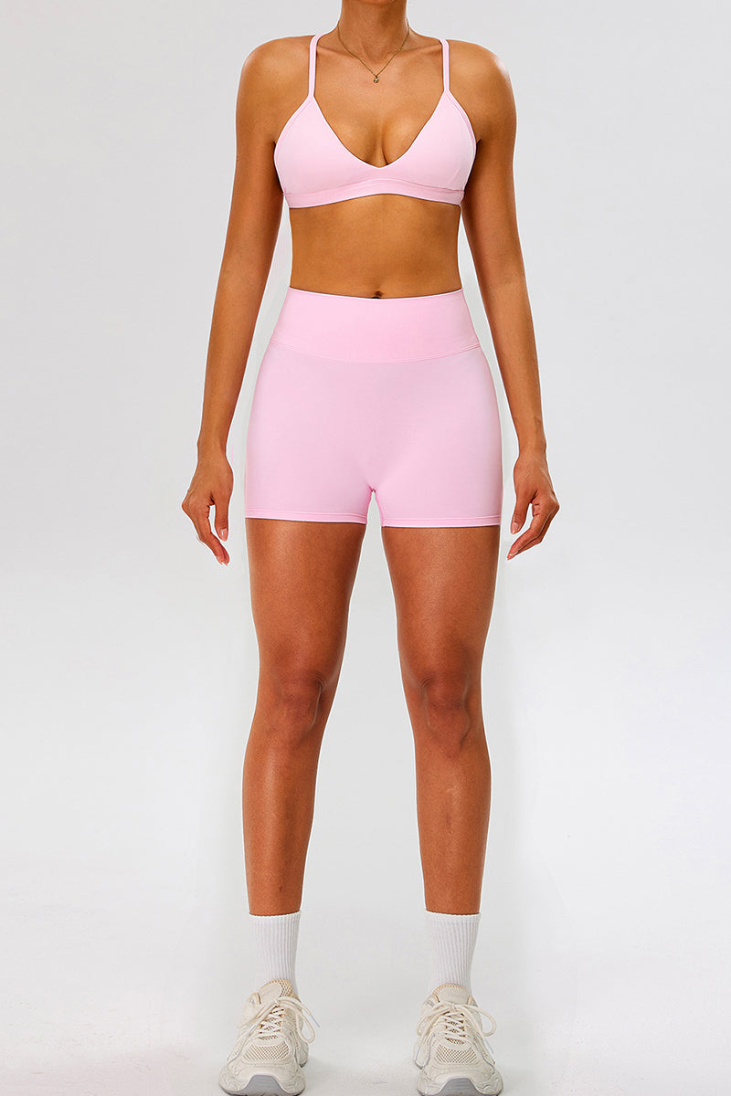 Sports Bra and Shorts Activewear Set