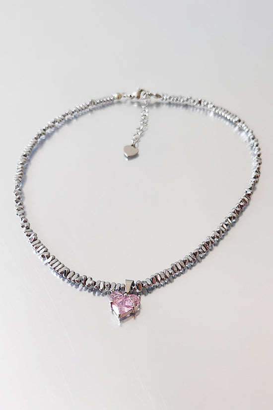 Heart Pendant Beaded Necklace
