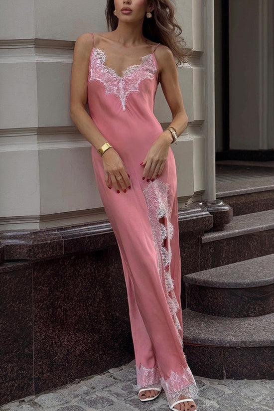 Lace Trim Sleeveless Dress