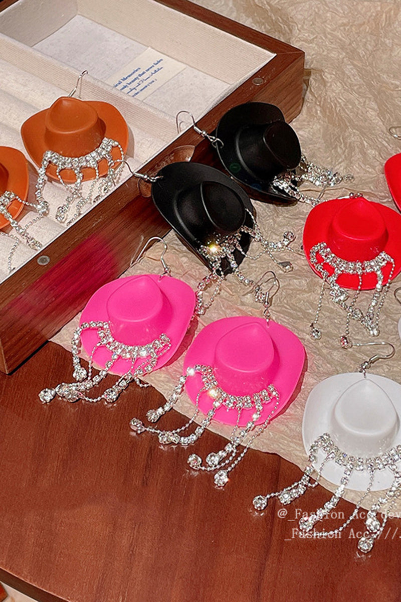 Western-Inspired Rhinestone Earrings