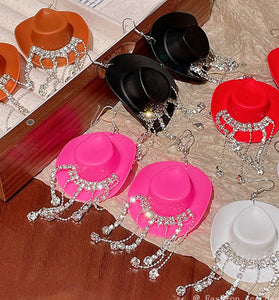 Western-Inspired Rhinestone Earrings