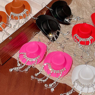 Western-Inspired Rhinestone Earrings