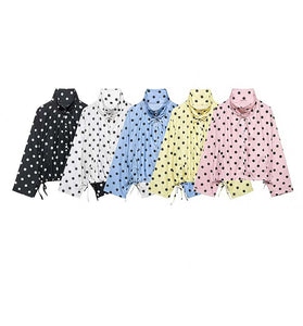 Polka Dot Drawstring Blazer