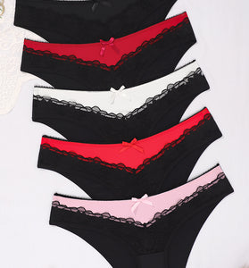 Lace Bow Detail Bikini Panties