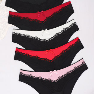 Lace Bow Detail Bikini Panties