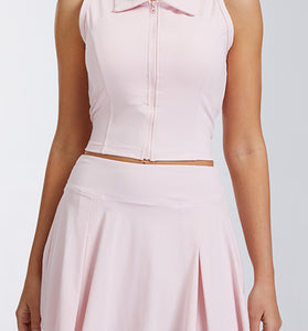 Sleeveless Zip-Front Activewear Set