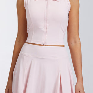 Sleeveless Zip-Front Activewear Set