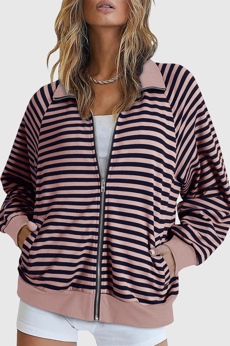 Striped Zip-Up Jacket