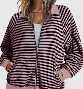 Striped Zip-Up Jacket