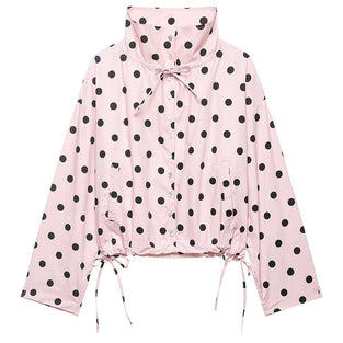Polka Dot Collared Jacket