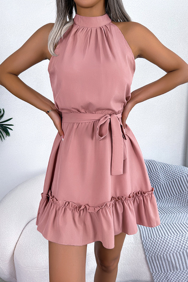 Sleeveless Ruffle Hem Casual Dress