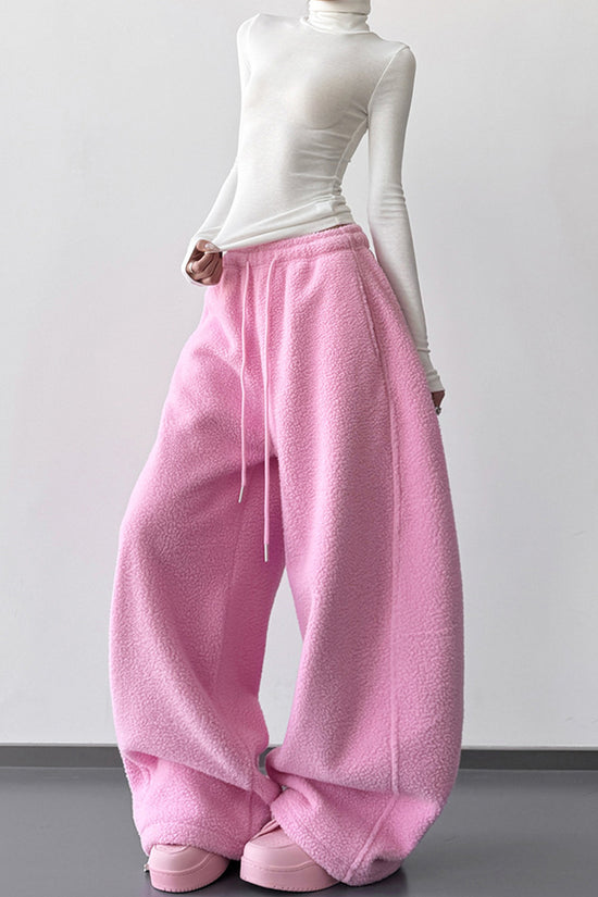 Oversized Drawstring Casual Pants