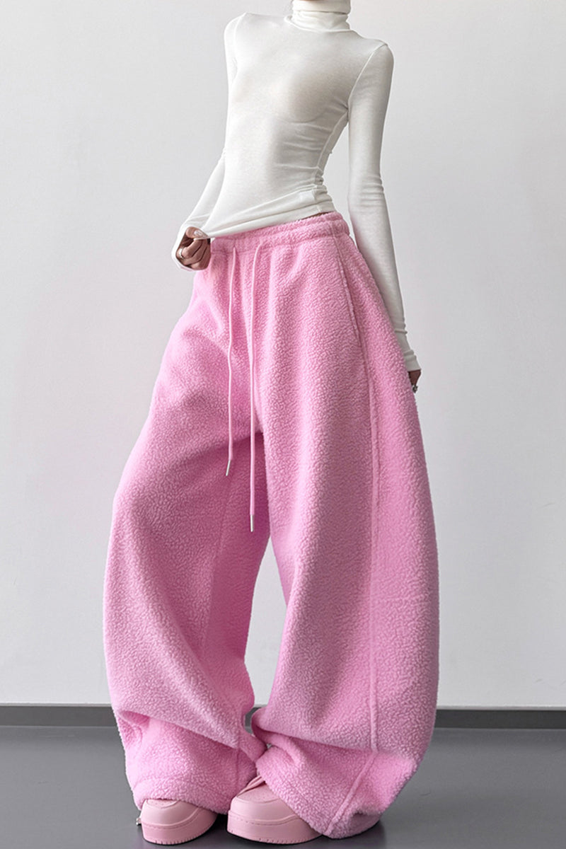 Oversized Drawstring Casual Pants